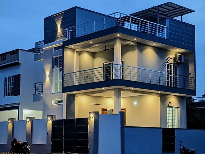 Lavish luxury private villa in ECR Chennai featuring stylish interiors spacious rooms and privacy