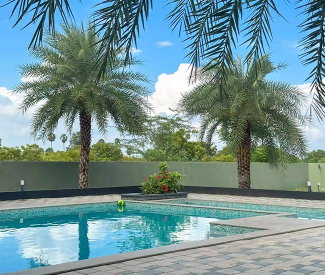 Collection of private beach villas on ECR featuring swimming pools and luxury facilities.